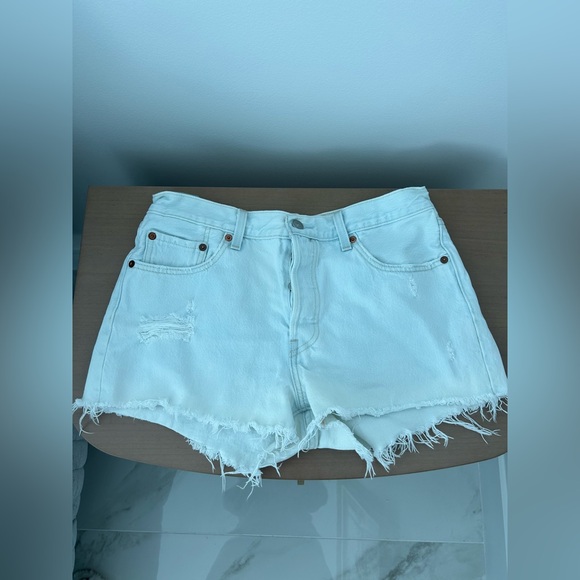 Levi's Pants - Levi’s 501 light wash cut-off denim shorts (29)